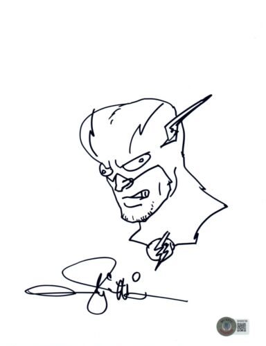 ANDY MUSCHIETTI SIGNED THE FLASH HAND DRAWN SKETCH 8.5×11 AUTOGRAPH ART BAS COA COLLECTIBLE MEMORABILIA