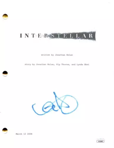 ANNE HATHAWAY SIGNED AUTOGRAPH INTERSTELLAR FULL MOVIE SCRIPT SCREENPLAY JSA COA COLLECTIBLE MEMORABILIA