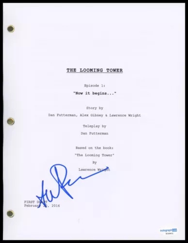 ANNIE PARISSE “THE LOOMING TOWER” AUTOGRAPH SIGNED PILOT EPISODE SCRIPT ACOA COLLECTIBLE MEMORABILIA