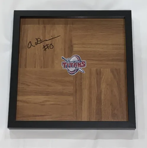 ANTOINE DAVIS SIGNED FRAMED 12X12 FLOORBOARD DETROIT MERCY TITANS PROOF JSA COA