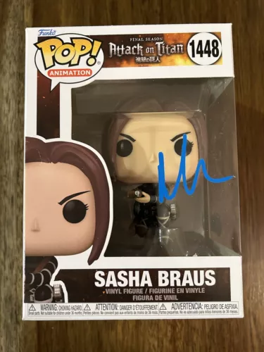 Ashly Burch ‘Attack on Titan’ Signed Funko Pop ‘Sasha Braus’ Autograph Beckett