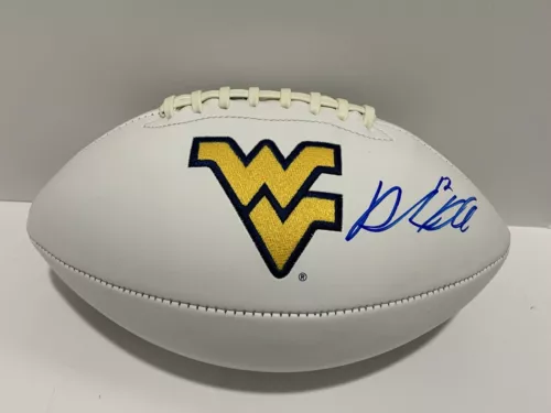 AUSTIN KENDALL SIGNED WEST VIRGINIA MOUNTAINEERS LOGO FOOTBALL PROOF RARE