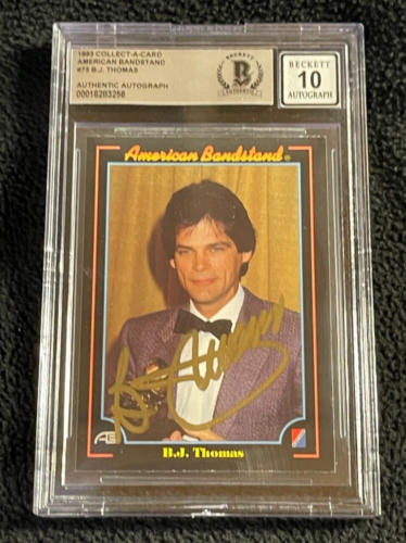 B.J. THOMAS SIGNED 1993 AMERICAN BANDSTAND CARD BAS CERTIFIED AUTO GRADE 10 COLLECTIBLE MEMORABILIA