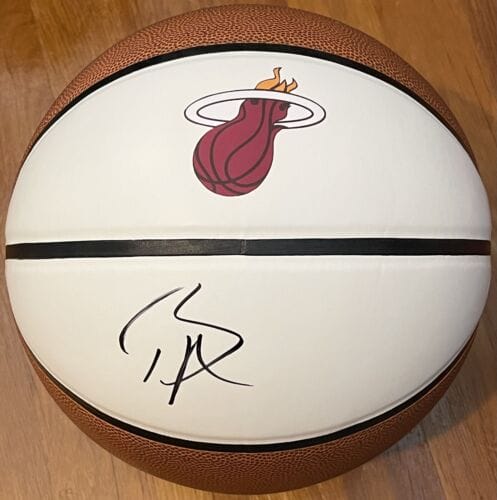 BAM ADEBAYO SIGNED AUTOGRAPHED MIAMI HEAT LOGO BASKETBALL JSA COA COLLECTIBLE MEMORABILIA