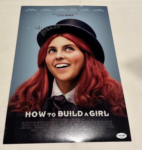 BEANIE FELDSTEIN SIGNED HOW TO BUILD A GIRL 12X18 MOVIE POSTER ACOA COLLECTIBLE MEMORABILIA