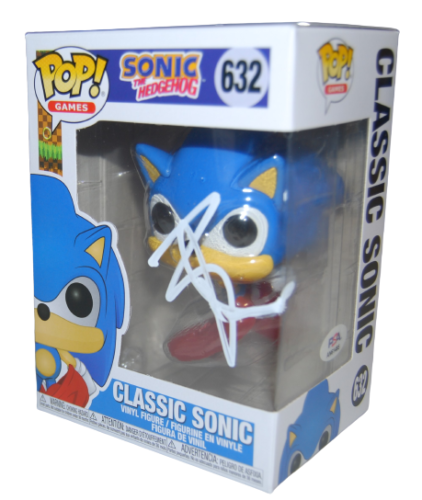 BEN SCHWARTZ SIGNED (SONIC THE HEDGEHOG) CLASSIC #632 FUNKO POP PSA/DNA AN61485 COLLECTIBLE MEMORABILIA