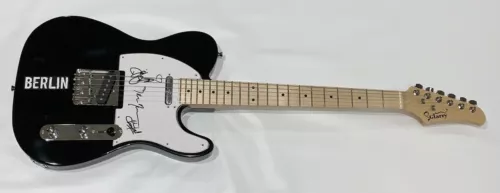 BERLIN SIGNED ELECTRIC GUITAR TERRI NUNN DAVID DIAMOND JOHN CRAWFORD JSA COA COLLECTIBLE MEMORABILIA