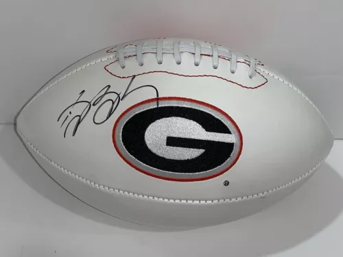 BILL GOLDBERG SIGNED GEORGIA BULLDOGS LOGO FOOTBALL WWE LEGEND PROOF JSA COA