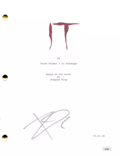 BILL SKARSGARD SIGNED AUTOGRAPH STEPHEN KING IT MOVIE SCRIPT SCREENPLAY JSA COA COLLECTIBLE MEMORABILIA
