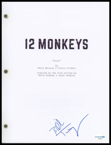 BILL TIMONEY “12 MONKEYS” AUTOGRAPH SIGNED ‘ROYCE’ PILOT EPISODE SCRIPT ACOA COLLECTIBLE MEMORABILIA