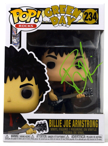 BILLIE JOE ARMSTRONG GREEN DAY SIGNED FUNKO POP ROCKS FIGURE AUTOGRAPH BAS COA COLLECTIBLE MEMORABILIA