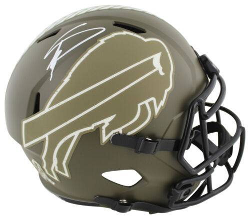 BILLS STEFON DIGGS SIGNED SALUTE TO SERVICE FULL SIZE SPEED REP HELMET BAS WIT 2 COLLECTIBLE MEMORABILIA