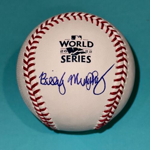 BILLY MURPHY (ASTROS) SIGNED OFFICIAL 2022 WORLD SERIES BASEBALL BECKETT (BAS) COLLECTIBLE MEMORABILIA