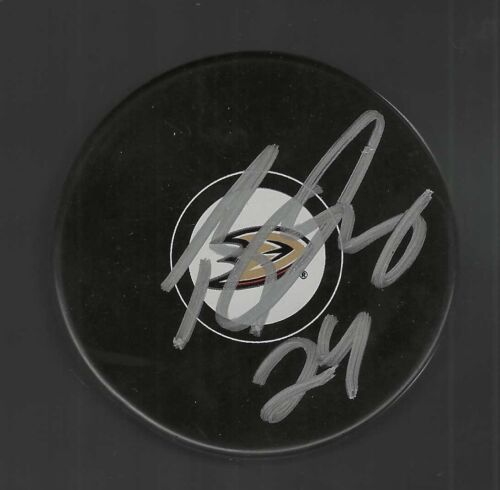 BO GROULX SIGNED ANAHEIM DUCKS PUCK COLLECTIBLE MEMORABILIA