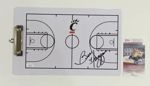 BOB HUGGINS SIGNED CLIPBOARD CINCINNATI BEARCATS BOBBY HOF JSA COA