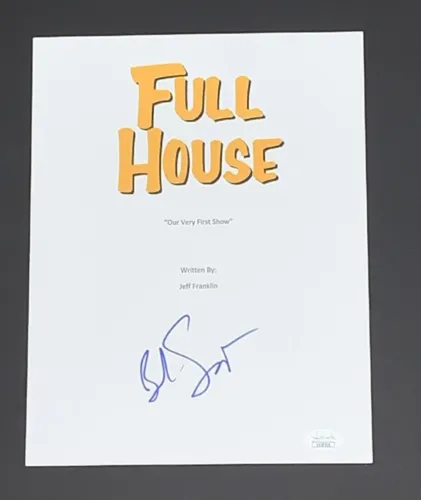 BOB SAGET SIGNED FULL HOUSE OUR VERY FIRST SHOW PILOT EPISODE SCRIPT JSA COA COLLECTIBLE MEMORABILIA
