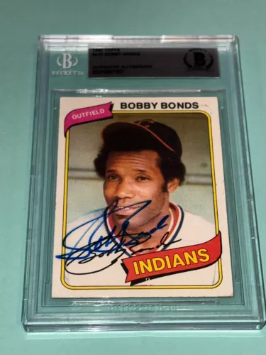 BOBBY BONDS SIGNED 1980 TOPPS CARD #410 BECKETT AUTHENTICATED BAS COLLECTIBLE MEMORABILIA