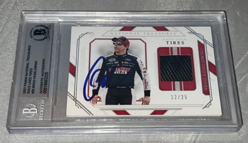 BRAD KESELOWSKI SIGNED 2021 PANINI NATIONAL TREASURES RACE USED TIRES #20 CARD COLLECTIBLE MEMORABILIA