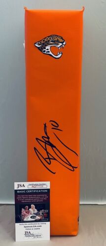 BRANDON MCMANUS JACKSONVILLE JAGUARS SIGNED ENDZONE PYLON AUTOGRAPHED JSA COLLECTIBLE MEMORABILIA