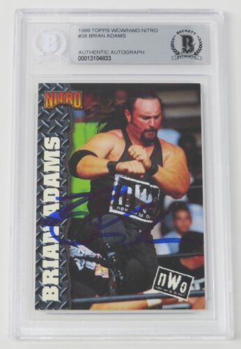 Brian Adams Crush Demolition WWF Signed Auto 1999 Topps WCW Rookie Card ...