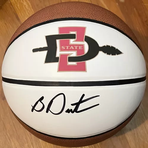 BRIAN DUTCHER SIGNED AUTOGRAPHED SAN DIEGO STATE AZTECS LOGO BASKETBALL JSA COA COLLECTIBLE MEMORABILIA