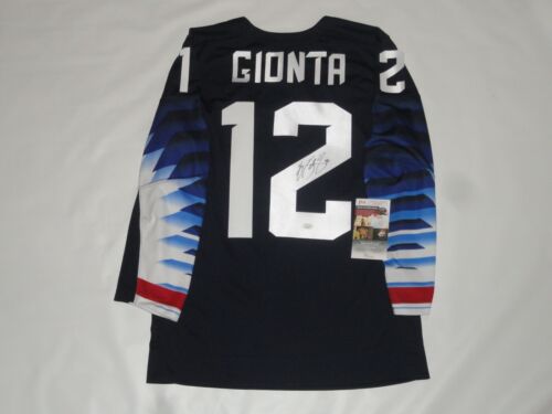 BRIAN GIONTA SIGNED 2018 OLYMPICS TEAM USA HOCKEY JERSEY LICENSED JSA COA COLLECTIBLE MEMORABILIA