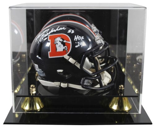 BRONCOS RANDY GRADISHAR “HOF 24” SIGNED COLOR RUSH MINI HELMET W/ CASE BAS WIT COLLECTIBLE MEMORABILIA
