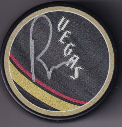 BRUCE CASSIDY SIGNED (LAS VEGAS GOLDEN KNIGHTS) RETRO VINTAGE HOCKEY PUCK W/COA COLLECTIBLE MEMORABILIA