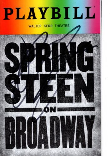 BRUCE SPRINGSTEEN SIGNED RARE RAINBOW PLAYBILL W/ HOLOGRAM COA COLLECTIBLE MEMORABILIA