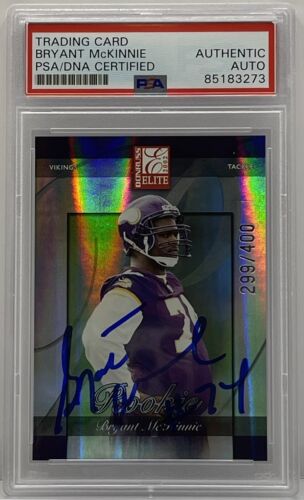 BRYANT MCKINNIE SIGNED 2002 DONRUSS ELITE ROOKIE CARD PSA/DNA SLABBED COLLECTIBLE MEMORABILIA