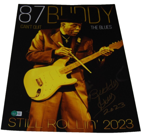 BUDDY GUY SIGNED (CAN’T QUIT THE BLUES) 2023 12X18 POSTER BECKETT BAS BL52199 COLLECTIBLE MEMORABILIA