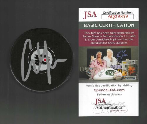 CAM YORK SIGNED PHILADELPHIA FLYERS PUCK JSA COA COLLECTIBLE MEMORABILIA