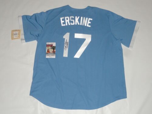 CARL ERSKINE SIGNED COOPERSTOWN BROOKLYN DODGERS JERSEY JSA COA LICENSED