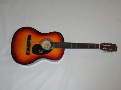 CASSADEE POPE SIGNED SUNBURST ACOUSTIC GUITAR THE VOICE HEY MONDAY JSA COA