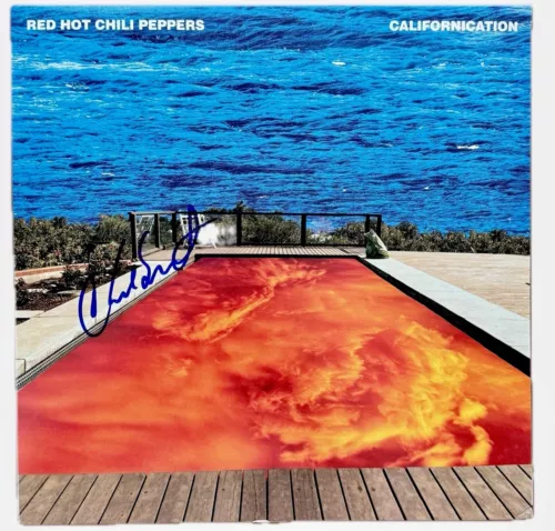 CHAD SMITH SIGNED RED HOT CHILI PEPPERS CALIFORNICATION VINYL RECORD ALBUM BAS COLLECTIBLE MEMORABILIA