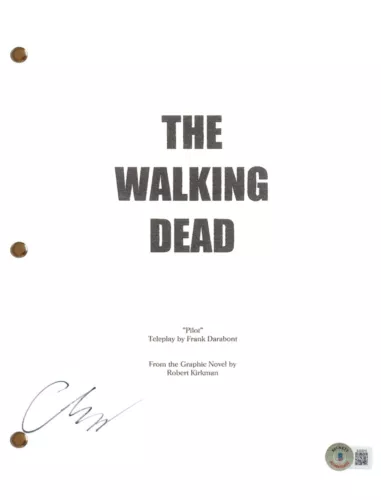 CHANDLER RIGGS SIGNED THE WALKING DEAD PILOT SCRIPT AUTOGRAPH CARL GRIMES BAS COLLECTIBLE MEMORABILIA