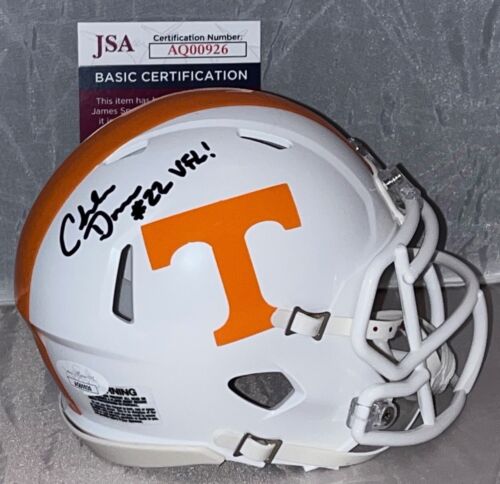 CHARLES DAVIS SIGNED TENNESSEE VOLUNTEERS MINI HELMET AUTOGRAPHED VOLS JSA COLLECTIBLE MEMORABILIA