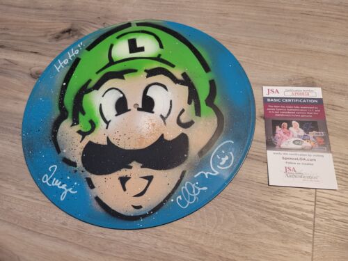 CHARLES MARTINET AUTOGRAPHED LUIGI MARIO CUSTOM PAINTED VINYL RECORD SIGNED JSA COLLECTIBLE MEMORABILIA