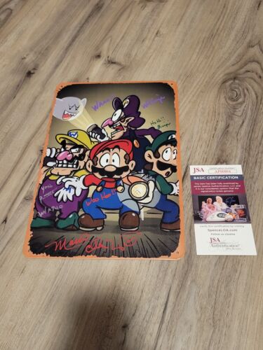 CHARLES MARTINET AUTOGRAPHED SUPER MARIO TIN SIGN SIGNED NINTENDO JSA ...