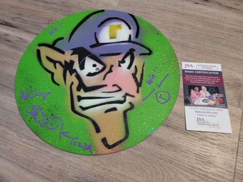 CHARLES MARTINET AUTOGRAPHED WALUIGI CUSTOM PAINTED VINYL RECORD SIGNED JSA COLLECTIBLE MEMORABILIA