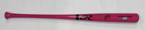 CHARLIE BLACKMON SIGNED PINK RAWLINGS BAT COLORADO ROCKIES COLLECTIBLE MEMORABILIA