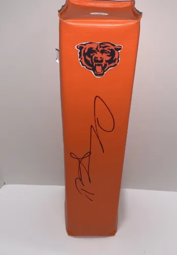 CHASE CLAYPOOL SIGNED TOUCHDOWN PYLON CHICAGO BEARS PROOF JSA COA COLLECTIBLE MEMORABILIA