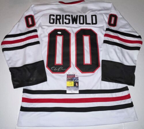 CHEVY CHASE CHRISTMAS VACATION SIGNED CUSTOM GRISWOLD HOCKEY JERSEY JSA COLLECTIBLE MEMORABILIA