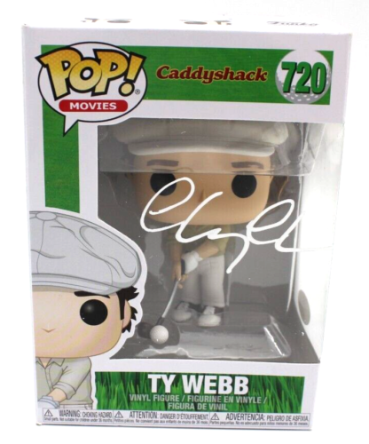 CHEVY CHASE SIGNED CADDYSHACK MOVIE TY WEBB #720 FUNKO POP W/JSA COA MM37514 COLLECTIBLE MEMORABILIA
