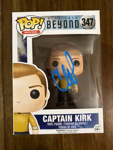 Chris Pine ‘Star Trek Beyond’ Signed Funko Pop ‘Captain Kirk’ Beckett RARE