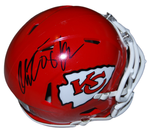 CHRISTIAN OKOYE SIGNED (KANSAS CITY CHIEFS) MINI FOOTBALL HELMET BECKETT BG93582 COLLECTIBLE MEMORABILIA