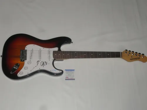 CHRISTONE KINGFISH INGRAM SIGNED SUNBURST ELECTRIC GUITAR BLUES LEGEND PSA COA COLLECTIBLE MEMORABILIA
