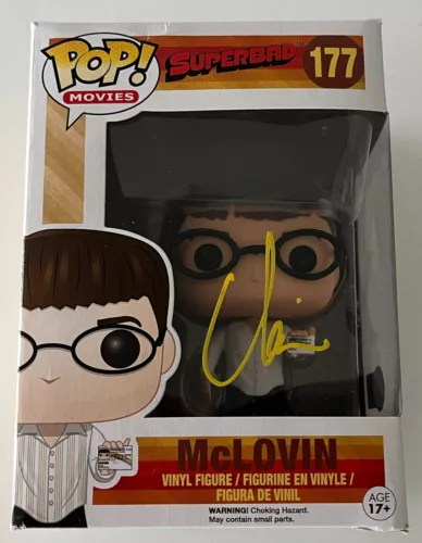 CHRISTOPHER MINTZ-PLASSE SIGNED SUPERBAD MCLOVIN FUNKO #177 W/ BECKETT BAS COA COLLECTIBLE MEMORABILIA