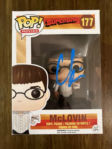 Christopher Mintz Plasse ‘Superbad’ Signed ‘McLovin’ Funko Pop Beckett COA PROOF