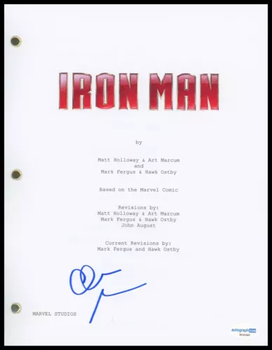 CLARK GREGG “IRON MAN” AUTOGRAPH SIGNED ‘PHIL COULSON’ SCRIPT SCREENPLAY ACOA COLLECTIBLE MEMORABILIA
